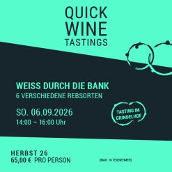 WEISS DURCH DIE BANK – 6 VERSCHIEDENE REBSORTEN – So.06.09.26 – 14-16 Uhr